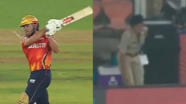 Marcus Stoinis Six Hits Female Security Officer