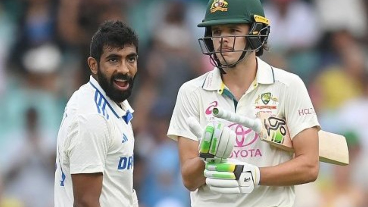 Jasprit Bumrah and Sam Konstas.