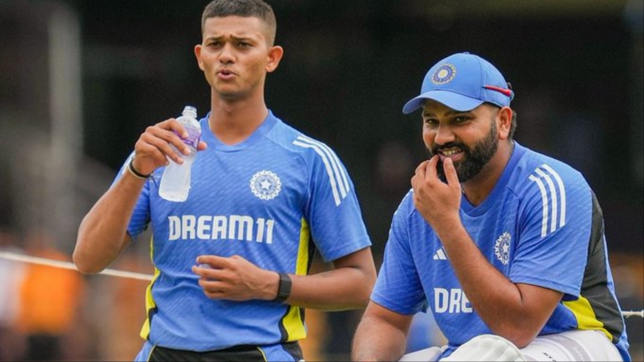 India's Rohit Sharma and Yashasvi Jaiswal.