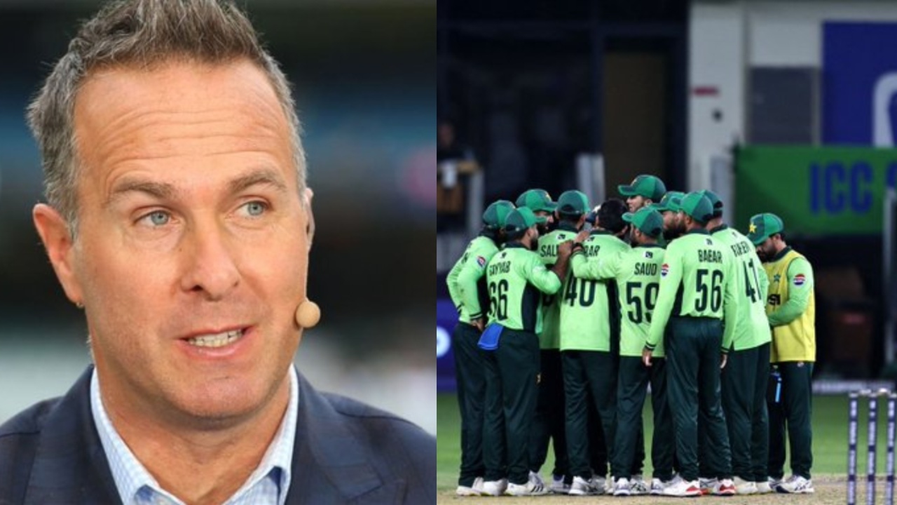 Michael Vaughan and Pakistan side.