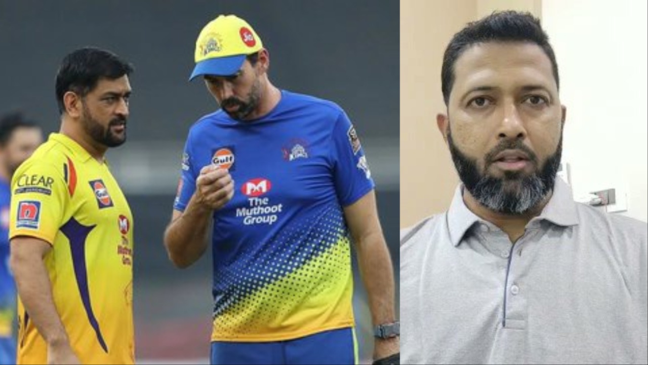 MS Dhoni, Stephen Fleming and Wasim Jaffer.