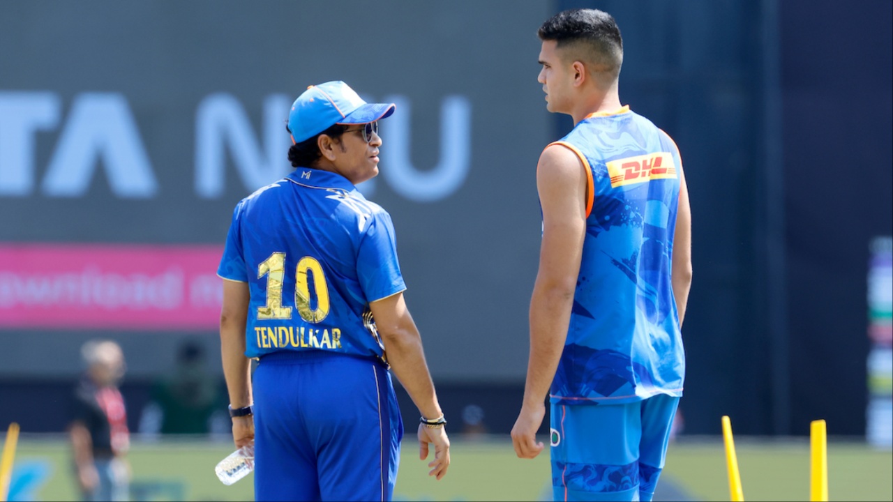 Father-son duo- Sachin Tendulkar and Arjun Tendulkar.