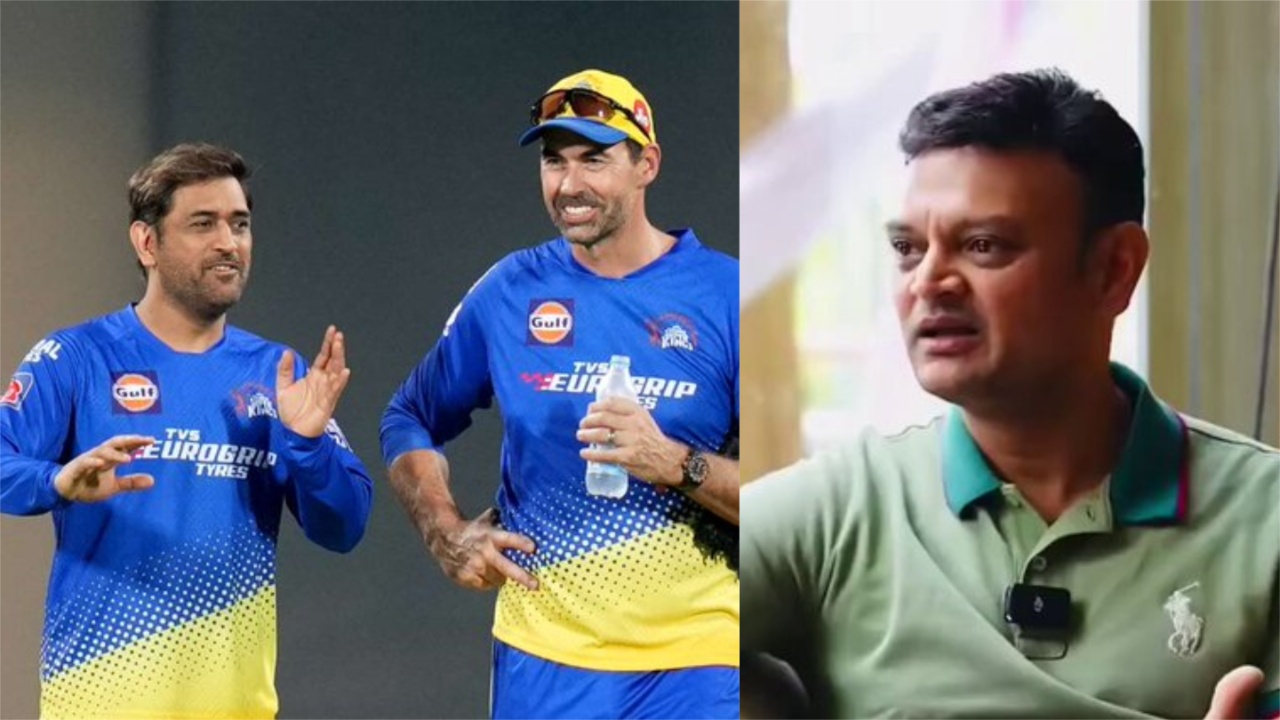 Hemang Badani, CSK's MS Dhoni and Stephen Fleming.