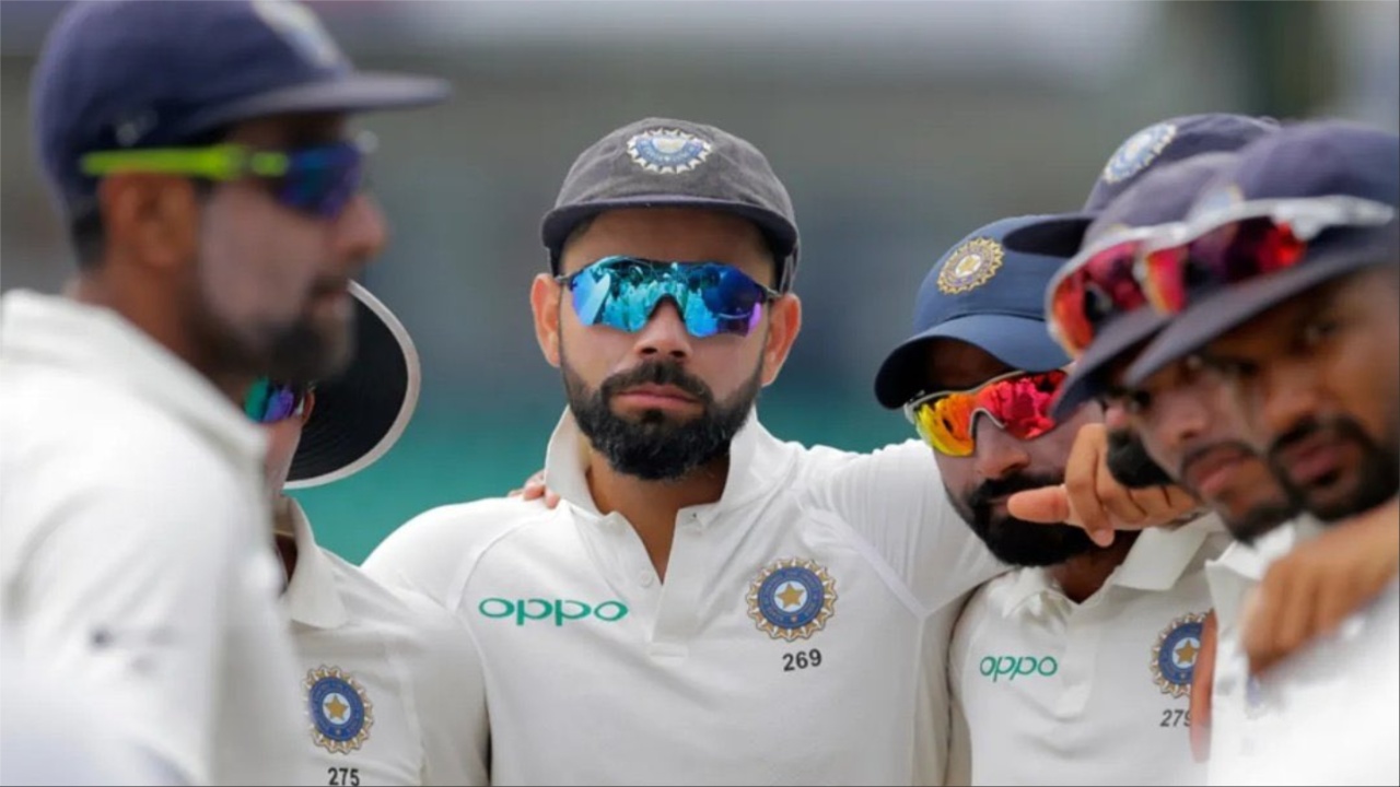 Virat Kohli with the Indian side.