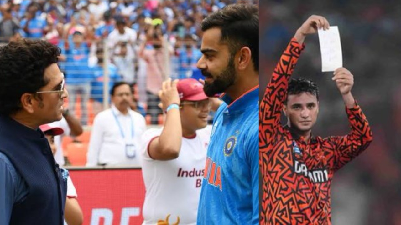 Abhishek Sharma, Virat Kohli and Sachin Tendulkar.