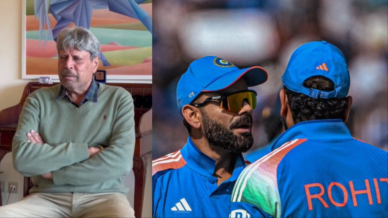 India's Kapil Dev, Rohit Sharma and Virat Kohli.