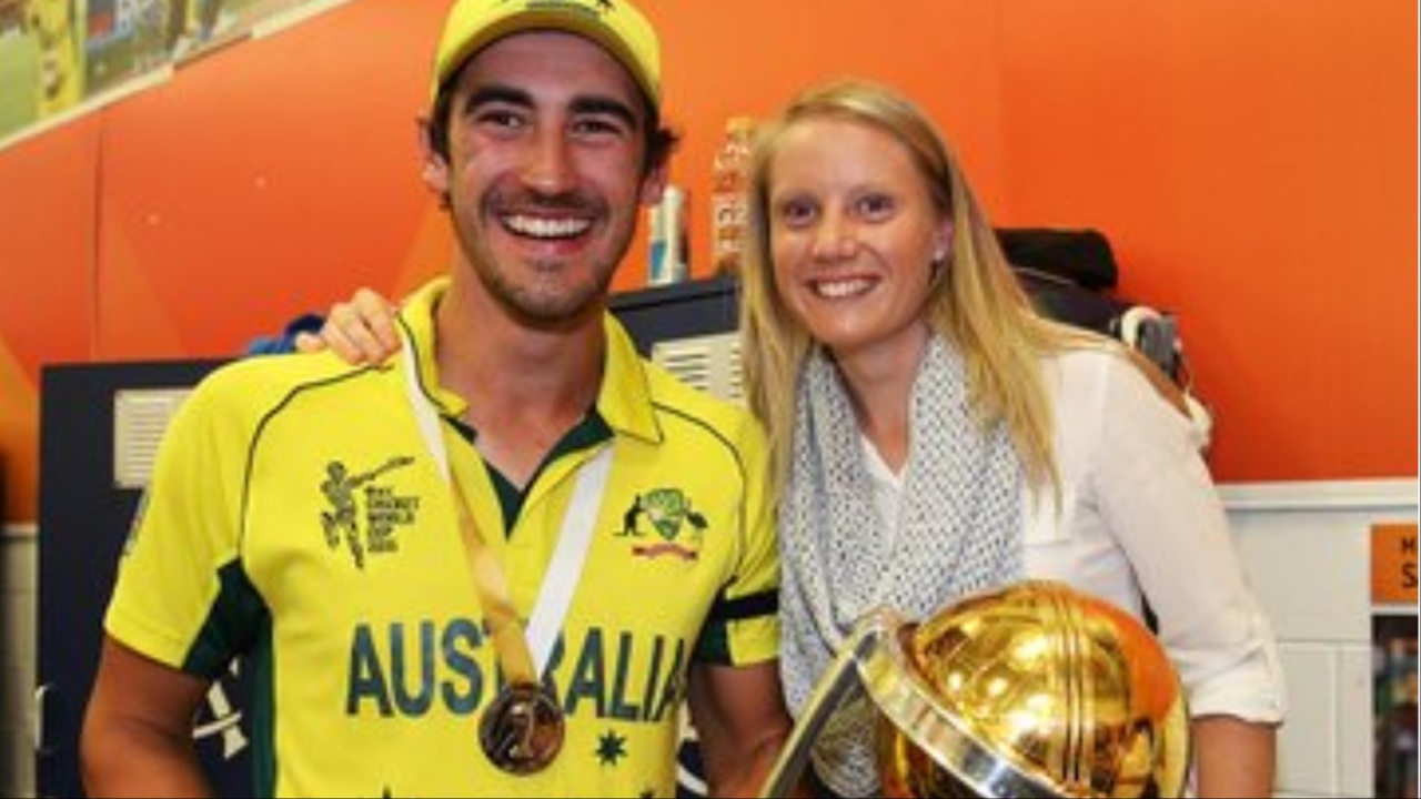 Australia's Mitchell Starc and Alyssa Healy.