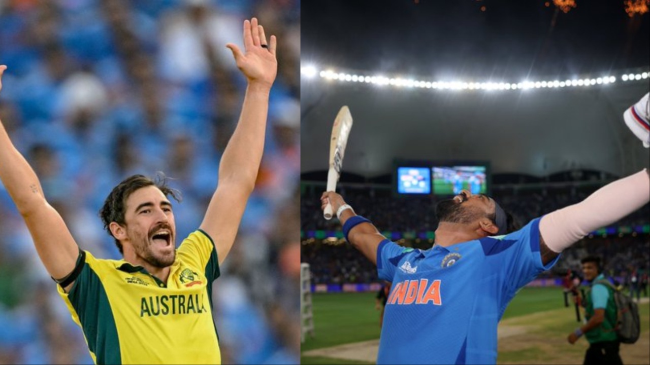 Mitchell Starc and KL Rahul.