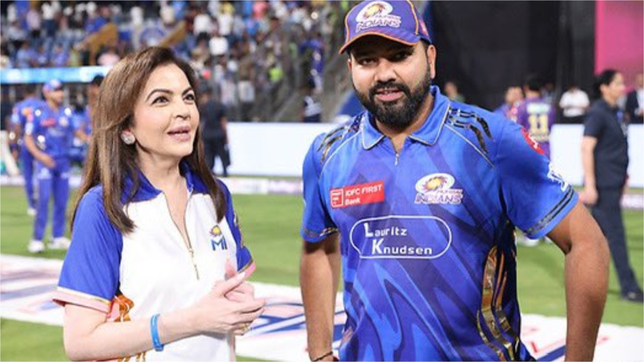 Rohit Sharma and Nita Ambani.