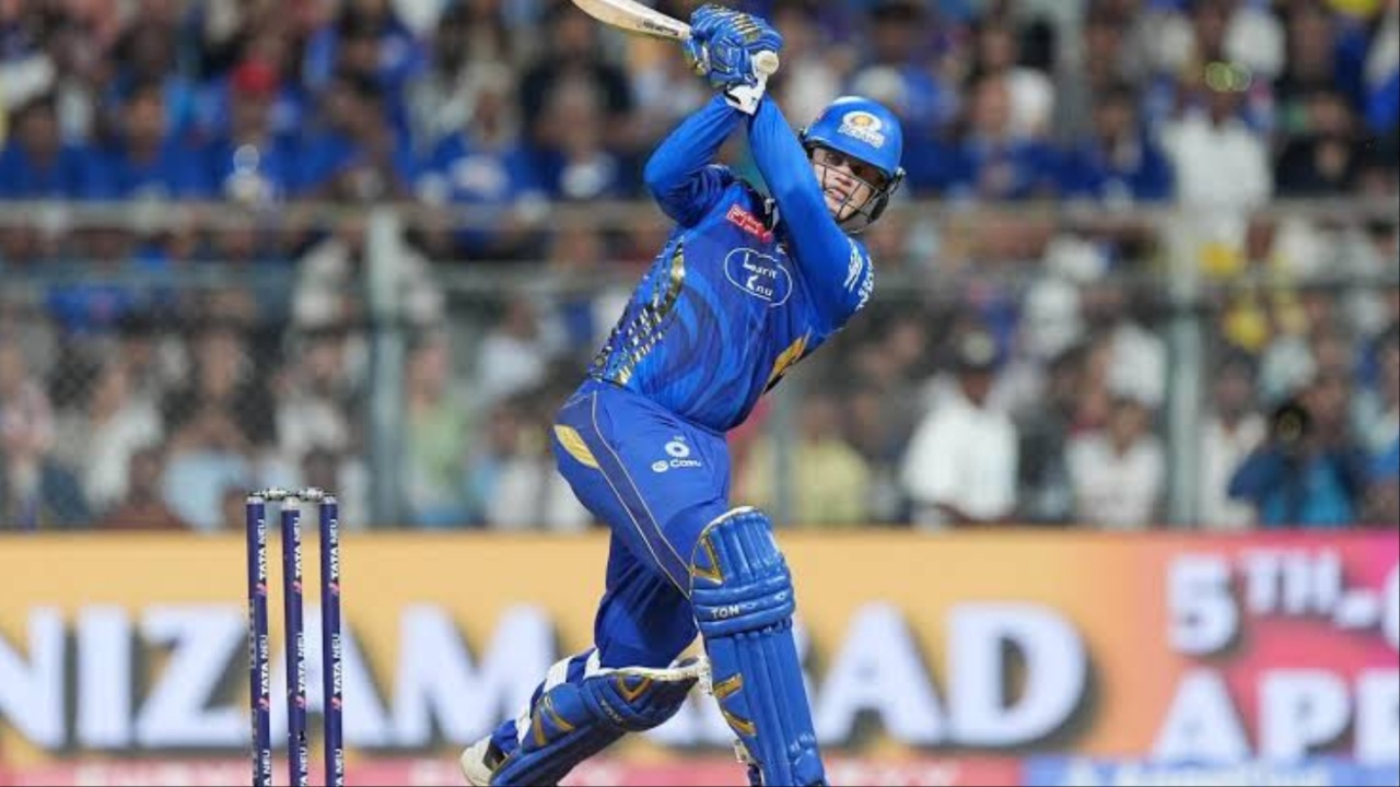 Ryan Rickelton for Mumbai Indians in IPL 2025.