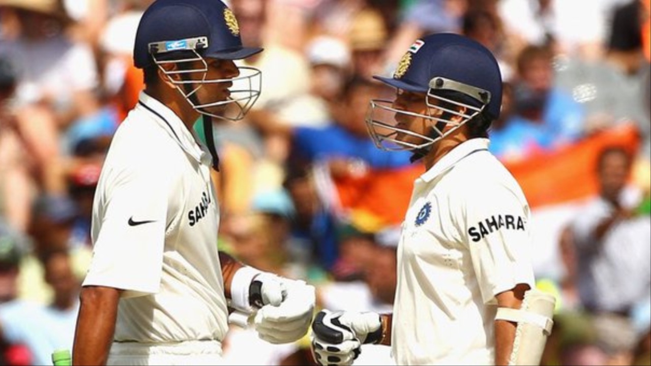 India's Rahul Dravid and Sachin Tendulkar.