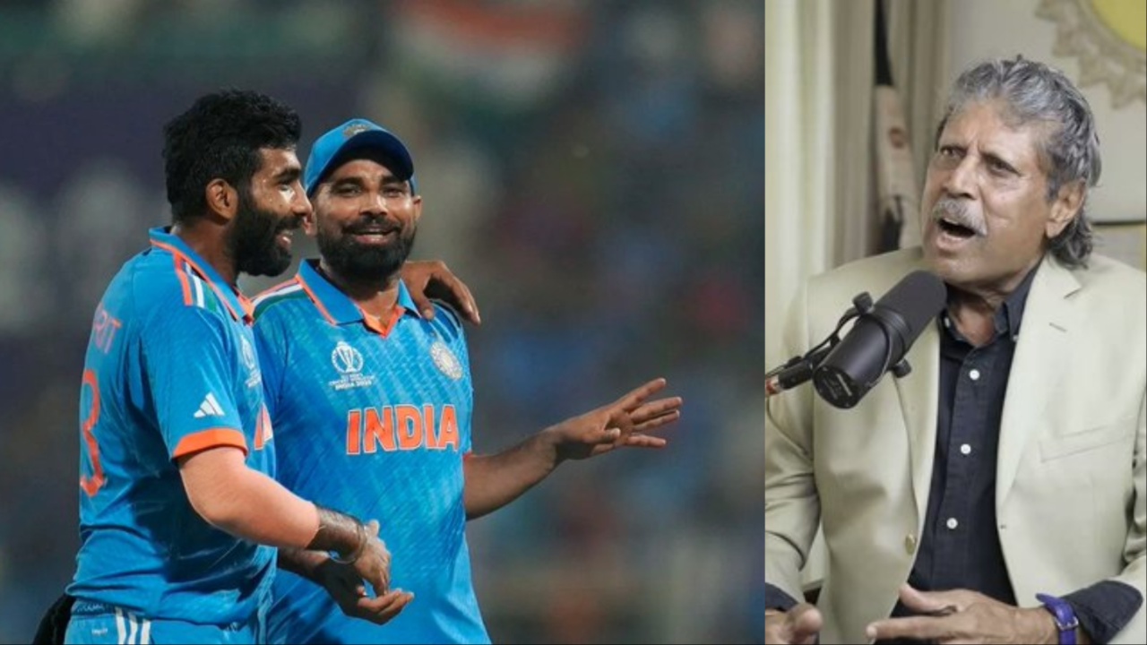 Kapil Dev, Mohammed Shami and Jasprit Bumrah.