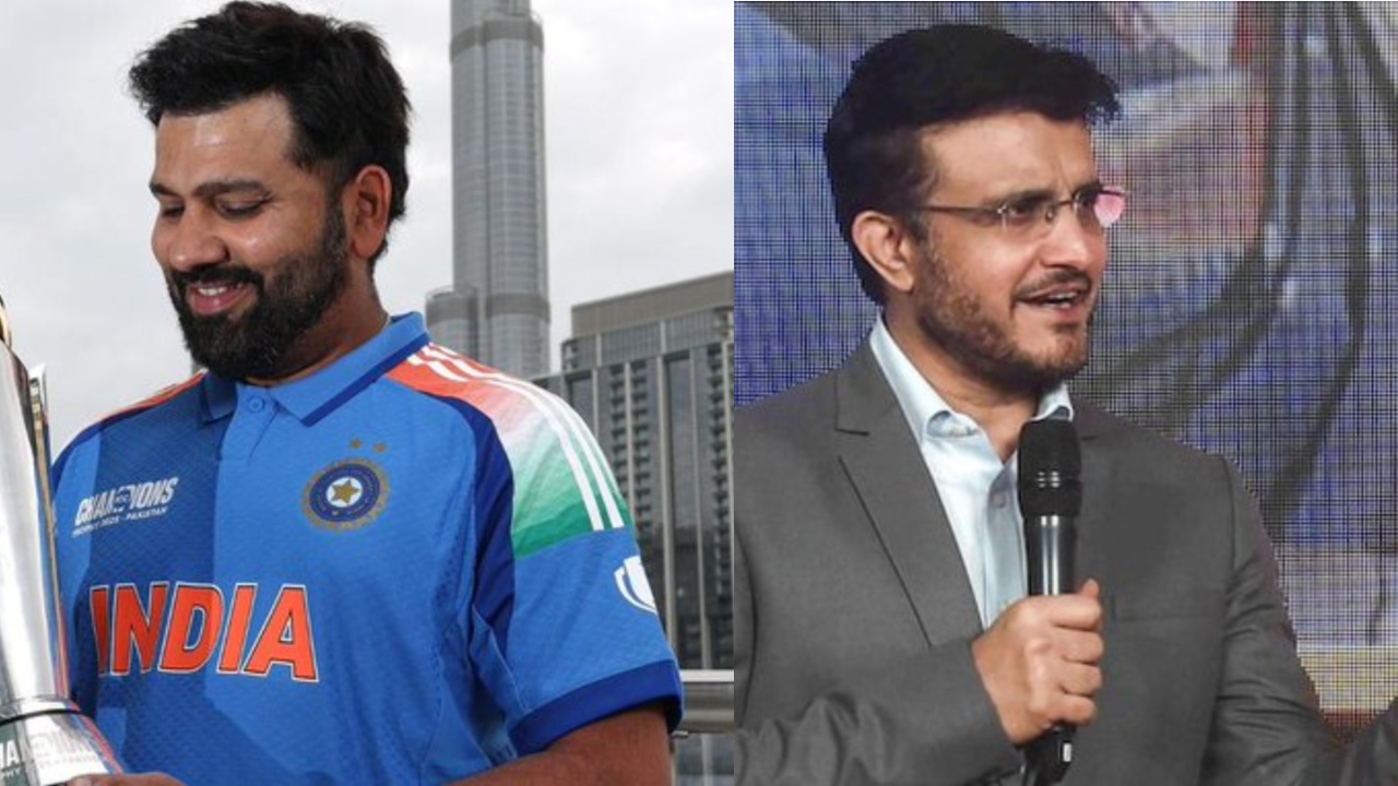 Sourav Ganguly and Rohit Sharma.