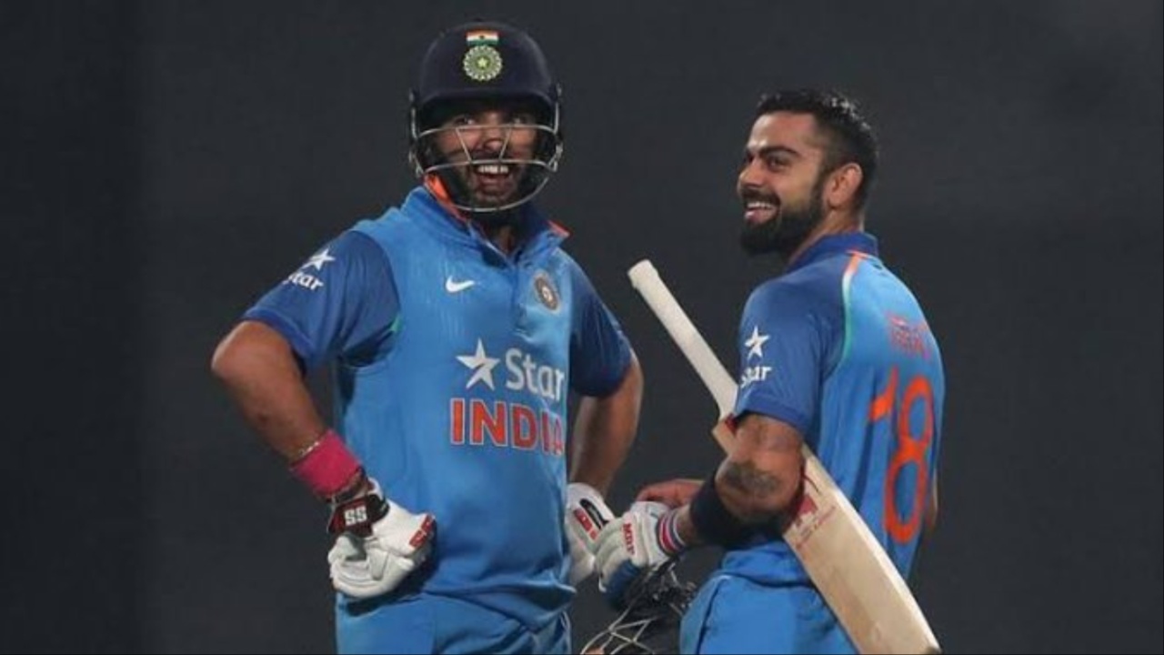 India's Virat Kohli and Yuvraj Singh.