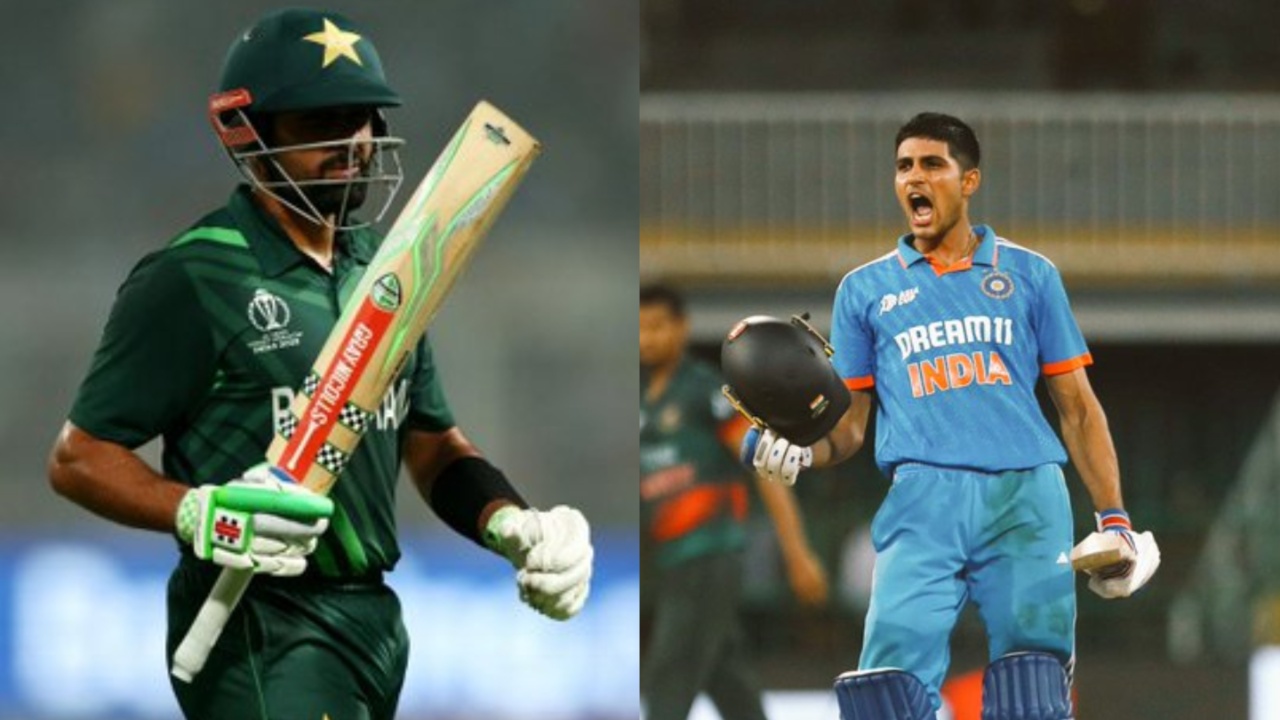India's Shubman Gill and Pakistan's Babar Azam.