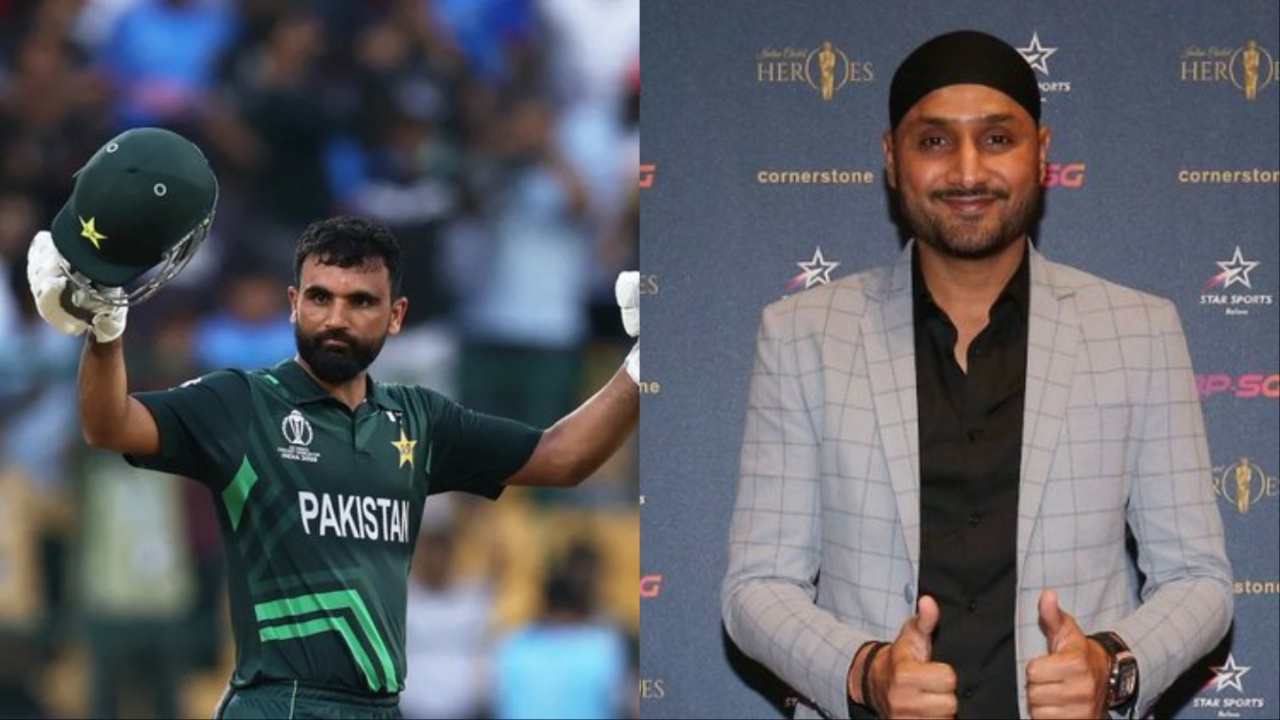 India's Harbhajan Singh and Pakistan's Fakhar Zaman.