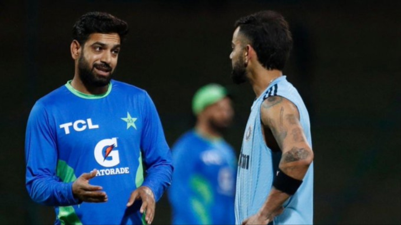 India's Virat Kohli and Pakistan's Haris Rauf.