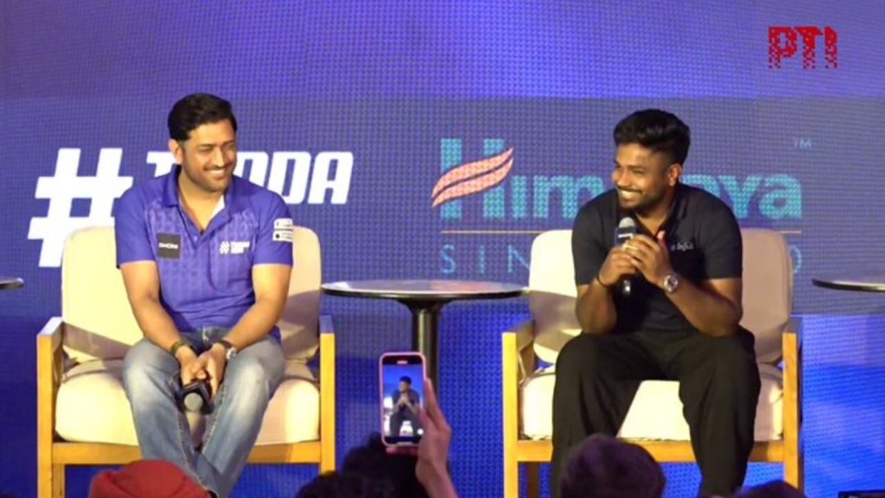 Sanju Samson and MS Dhoni.