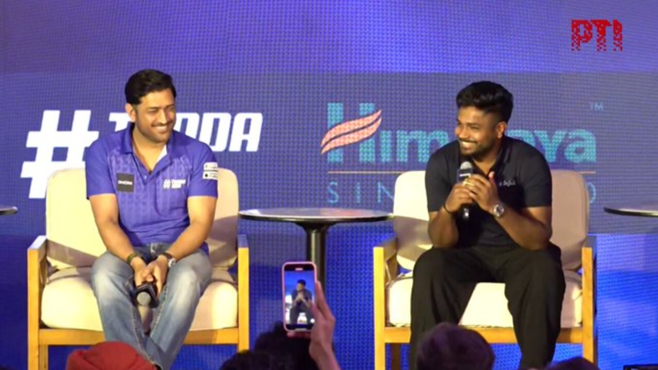 Sanju Samson and MS Dhoni.