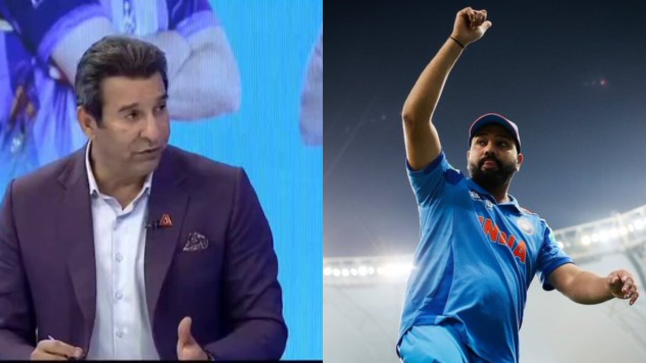 India's Rohit Sharma and Pakistan's Wasim Akram.