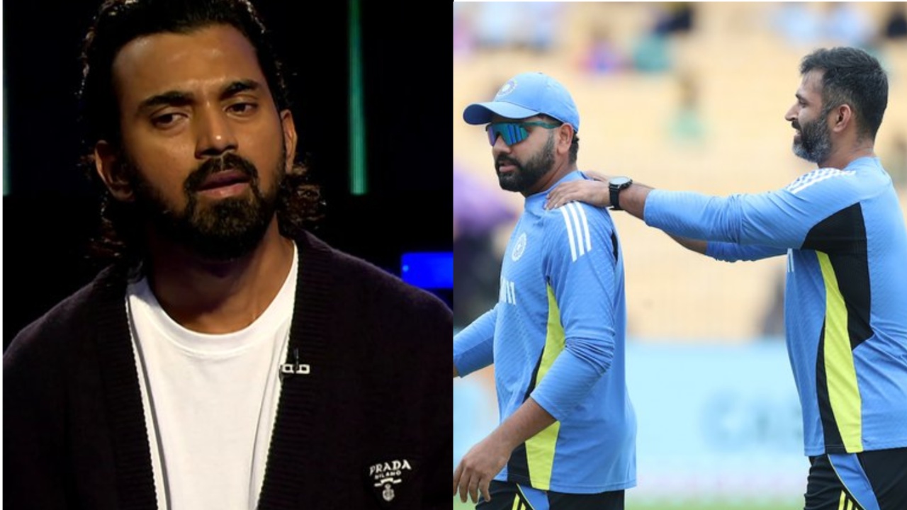 KL Rahul, Abhishek Nayar and Rohit Sharma,