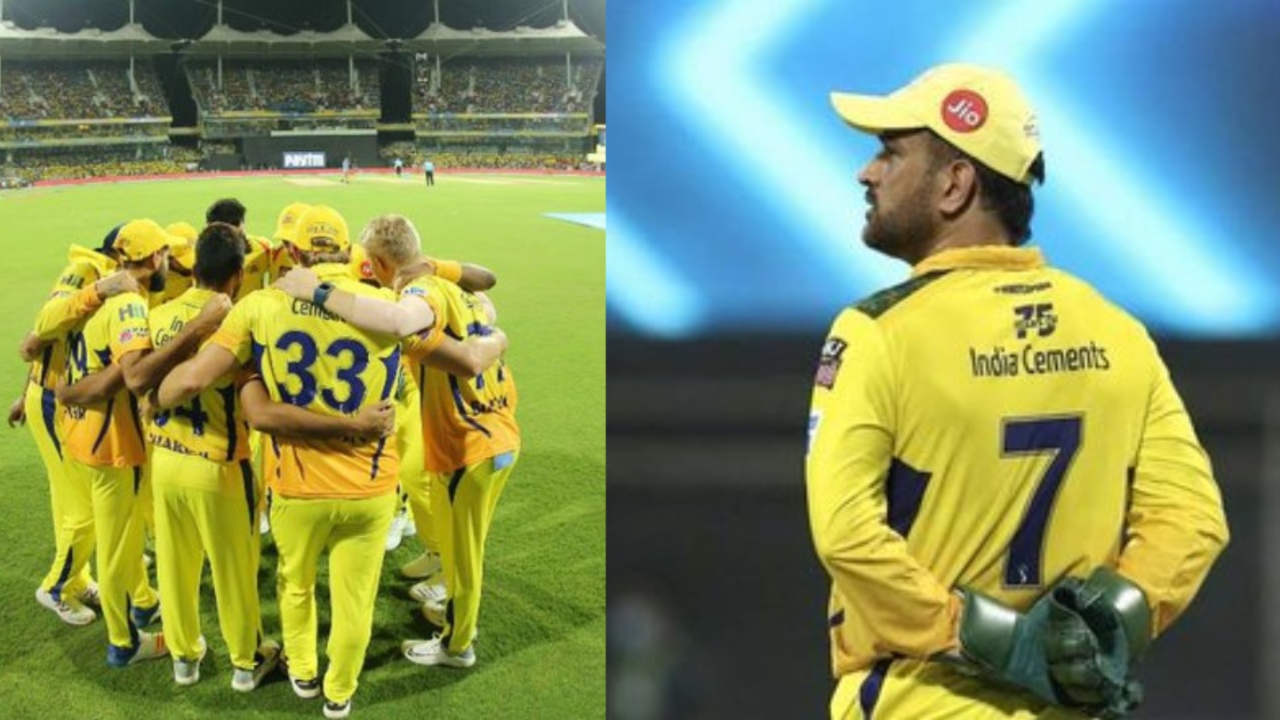 MS Dhoni and Chennai Super Kings squad for IPL 2025.