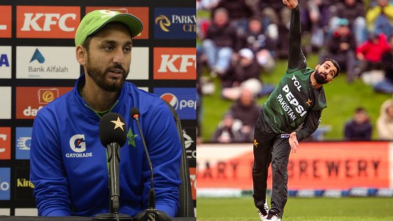 Pakistan's Shadab Khan and Salman Ali Agha.
