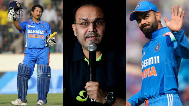 Virender Sehwag Sachin Tendulkar Virat Kohli