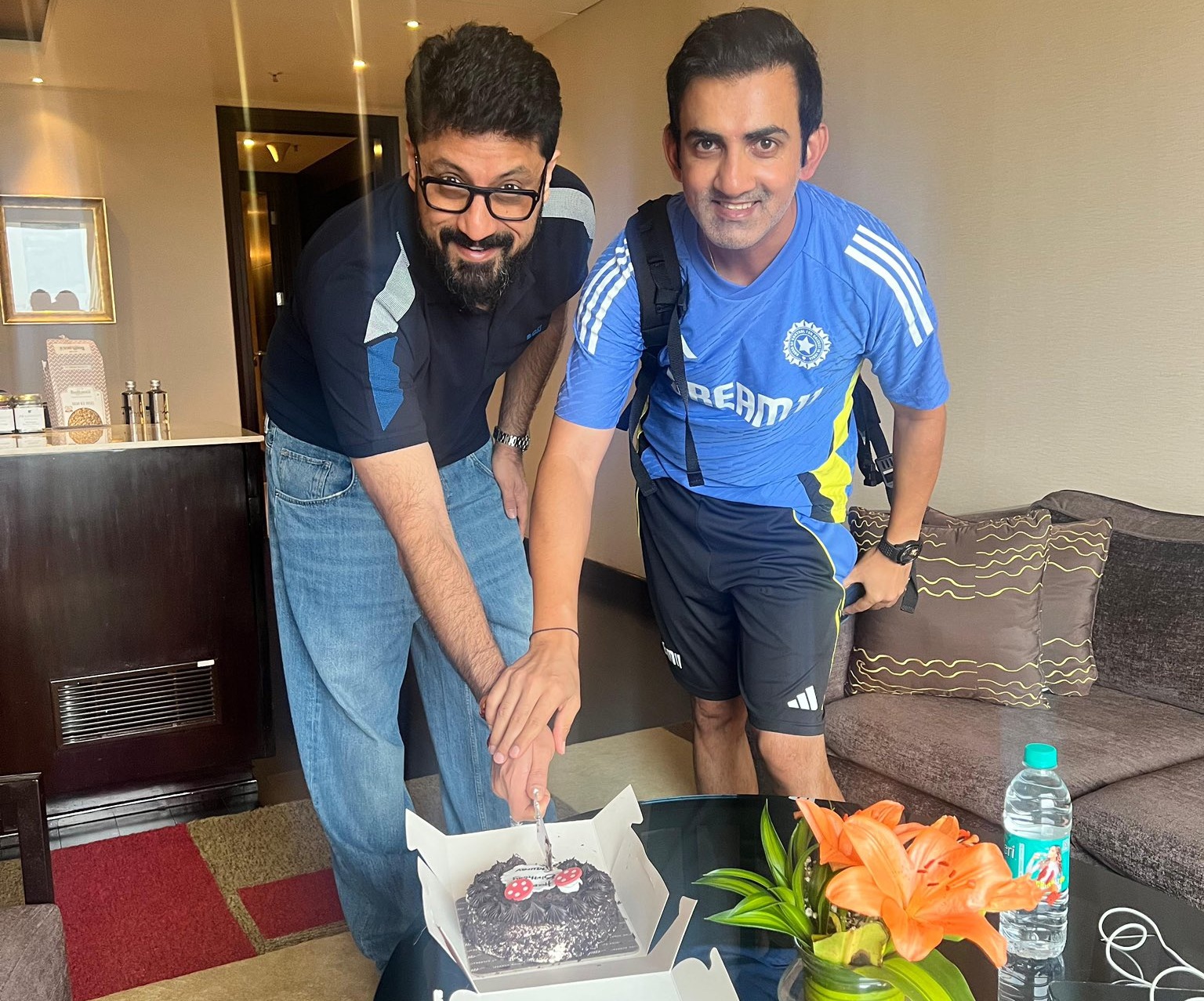 Gautam Gambhir with his PA